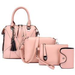 ZR276 Women's Bag 2023 New Style Spliced Simple Four Piece Cover Mother Bag Single Shoulder Handheld Crossbody Bag