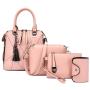 ZR276 Women's Bag 2023 New Style Spliced Simple Four Piece Cover Mother Bag Single Shoulder Handheld Crossbody Bag