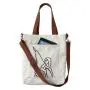ZX020  Eco-friendly Cotton Canvas Tote Shopping Bag With Zipper Student Printed Grocery Washable Shoulder Bag With Pocket