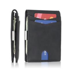 Popular Design Leather Money Clip Wallet Rfid Blocking Credit Card Holder Wallets