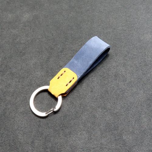 Wholesale Crazy Horse Cowhide Leather Key Holder Travel Keychain Holder Real Leather Smart Car Key Case Holder