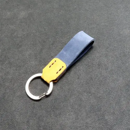 Wholesale Crazy Horse Cowhide Leather Key Holder Travel Keychain Holder Real Leather Smart Car Key Case Holder