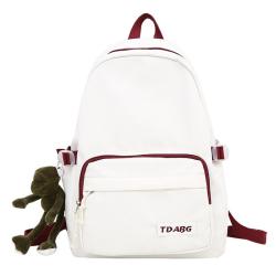HR035 Latest Fashionable Female High School Student Backpack Nylon Ins Lightweight Casual Bag Recycle Daily Young People Bag