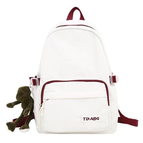 HR035 Latest Fashionable Female High School Student Backpack Nylon Ins Lightweight Casual Bag Recycle Daily Young People Bag