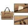 Factory wholesale casual canvas travel bag genuine leather sports fitness bag dry and wet separate luggage storage bag unisex