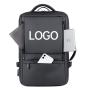 Fashion Expandable Back Pack Travel Rucksack Carry on Laptop Backpacks Bag Suitcase for Men Black Waterproof Bag Polyester BSCI
