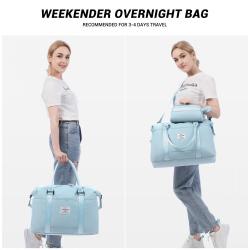 LOVEVOOK 2pcs Waterproof Custom Weekender Gym Overnight Duffel Bag with Wet pocket Outdoor Sports Bag Cheap Travel Bags unisex