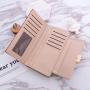 ZR106 Women's Long Simple Fashion Wallet Korean Version PU Soft Print Buckle Zipper Holding Large Capacity Card Bag