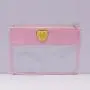 Keymay 17 Colors Personalized Letter Patch Clear Toiletry Bag Transparent Nylon Zipper Pouch Flat PVC Cosmetic makeup Bag