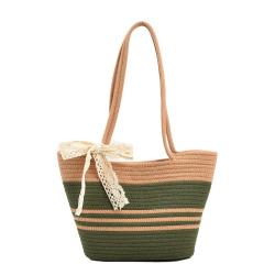 Fashion Hand-Woven Beach Large Capacity Shoulder Retro Women'S Tote Travel All-Matching Women'S Bag