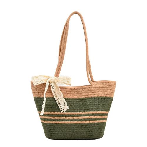 Fashion Hand-Woven Beach Large Capacity Shoulder Retro Women'S Tote Travel All-Matching Women'S Bag