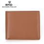 Popular Wholesale Classic Brown Genuine Leather Mans Wallets Microfiber Leather RFID Blocking Slim Minimalist Wallet for Men