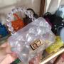 2024 New women's bag small square bag pvc ladies solid colour jelly handbag crossbody shoulder bag fashion ladies handbag