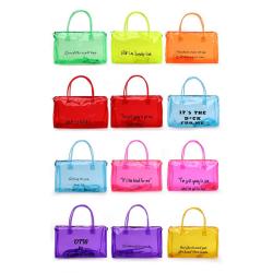 Wholesale Customized Logo Transparent Travel Bag Fashion Plastic Waterproof PVC Shopping Clear Overnight Duffel Bag