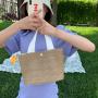 Cute Bag for Women 2024 Summer New Internet Celebrity Handbag Women's Beach Vacation Weaving Straw Woven Bag