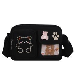 Lovely Bear Design Ita Bag Canvas Ita Bag school bags with a little ita compartment to display pins