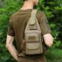 ZR744 Hot Selling Chest Bag Men New Shoulder Bag Sports Travel Crossbody Bag Leisure Solid Color Oxford Cloth Satchel Outdoor