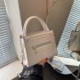 2024 new ladies handbag fashion shoulder armpit women's bag leisure large capacity solid color crocodile print crossbody bag