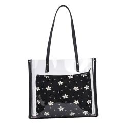 2021 Fashion Summer Beach Tote Bag Girls Shoulder Bags Transparent Clear PVC Handbags and Purse for Women