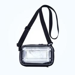 KBW720 Transparent Material Makeup Bag Fashionable Square Crossbody Shoulder Bag Mini Minimalist Portable Storage Bag