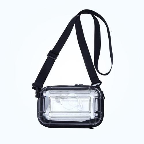 KBW720 Transparent Material Makeup Bag Fashionable Square Crossbody Shoulder Bag Mini Minimalist Portable Storage Bag