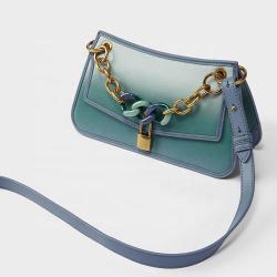 2023 Trendy Gradient Friendly Pu Leather Top Quality Chain Women Shoulder Bags With Customized Logo Vegan Ladies Handbags