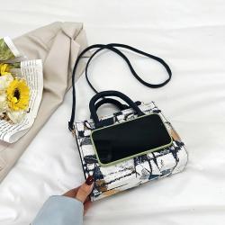 Latest Popular Fashion Graffiti Portable Bags Korean Street New Style Single Shoulder Square Bag Ins Texture customs handbag