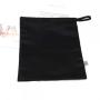 Custom Logo Printed Label Black Satin Drawstring Dust Bag For Shoes Hair Hat Soft Luxury Underwear Clothes Storage Satin Pouch