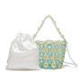 2024 Wholesale Small Fresh Handmade acrylic  Beaded Daisy Portable Bucket Bag Round Hollow Beaded Shoulder Messenger Bag