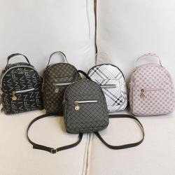New printing leather backpack for woman 2024 backpack purse for women fashion girls schoolbag small bag Korean shoulder bag
