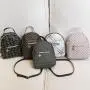 New printing leather backpack for woman 2024 backpack purse for women fashion girls schoolbag small bag Korean shoulder bag