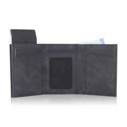 Custom Slide Up Card Case For Men Secure Scan Proof Wallet With Pop Up Card Wallet Aluminum Wallets