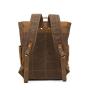 Wholesale large Oil Wax Canvas Leather Retro Backpack waterproof sport high quality travel school bags for men laptop backpack