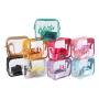 Wholesale Custom Stock Portable Durable Clear Vinyl & PU Leather Crossbody Clear Stadium Purse Black Game Day Bag Messenger Bag