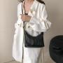 2024 Multi-Functional Ruched Handbag Custom Soft Leather Shoulder Bags Portable and Fashionable Ladies' Bag for Women