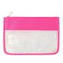 US Warehouse Waterproof Nylon Top Clear Window Flat Zipper Makeup Pouch Women Men Toiletry Cosmetic Bag Transparent PVC Bag