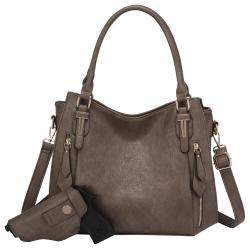 Realer 2022 designer women office hobo handbags PU leather casual tote concealed carry purses and handbags with gun holster