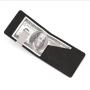CUIKCA Mens Wallet Pu Leather Designer Wallets Famous Brands Card Holder Stainless Steel Money Clip