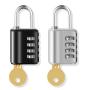 HR198 Zinc Alloy 4-digit Digital Password Lock with Key Dual Channel Management Password Key Padlock Luggage Compartment Lock