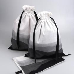 Custom Full Color Digital Printing Cotton Fabric Gift Dust Drawstring Bag Shopping Bag Packaging Canvas Pouch