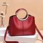 Round handle sac a main femme women's handbag vegan leather bag hand bags for women