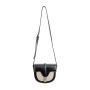 Custom Logo Mini Saddles Bag Pu Leather Stitching Colours Fashion Semicircle Trend Shoulder Crossbody Bag Women's Saddle Bags