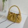 2024 Factory Outlet New Korean Fashion Trend Women Shoulder Bag Chain Slanting Bag Pleated Candy Pu Leather Color Handbags