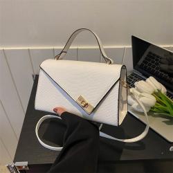 2023 New Pu Solid Women Fashion Handbags Alligator Pattern Wholesale Women Handbags Metal Lock Designer Shoulder Bags For Women