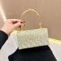 NEW trendy ladies party rhinestone clutch bag purses women's dress golden clutch bag evening bags metal dinner clutch handbags