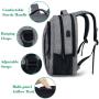 custom logo black grey boy girl school backpack bags 19 inch laptop classy men's business backpack
