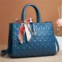 2022 New Style Pure Color Diamond Lattice Woman's Bag Scarves Embossing Soft Leather Single Shoulder Bag Fashion Simple Handbag