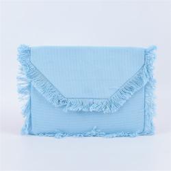 Keymay Multi-color Multi Usage High Quality Fashion Girls Canvas Makeup Brush Bag Canvas Fringe Cosmetic Bag Fringe Clutch Purse