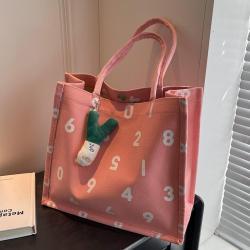 South Korea Large Capacity Single Shoulder Tote Bag Female Fashion Out Carrying Mommy Bag Students Class Canvas Bag