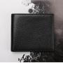 Custom Vegan Grain Leather Wallet Fashion Men Leather Key Chain Wallet Gift Box Set Card Holder Wallets for men